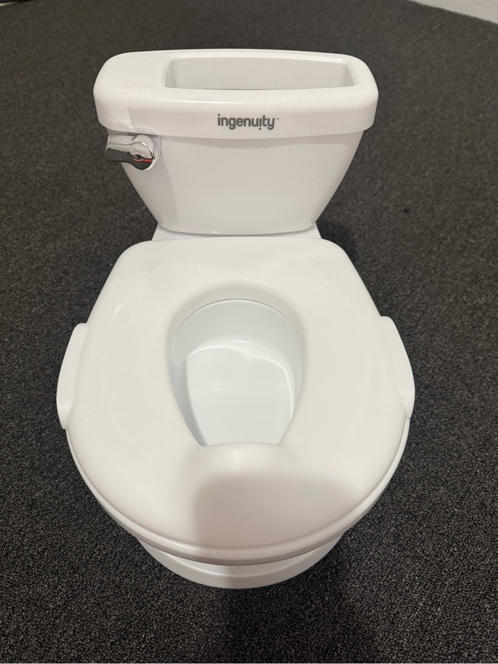 Ingenuity White Toddler Training Potty with Realistic Tank